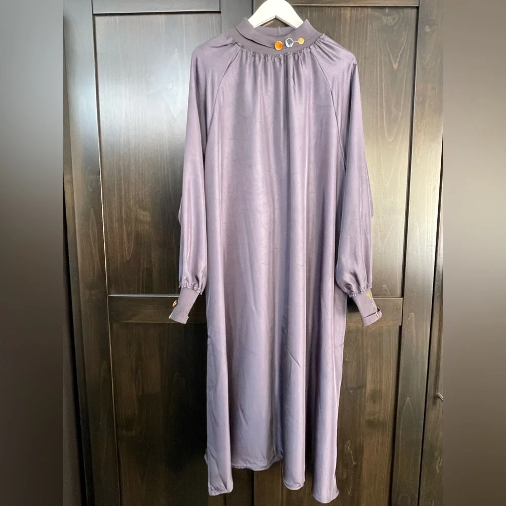 Satin maxi dress - Picture 1 of 5
